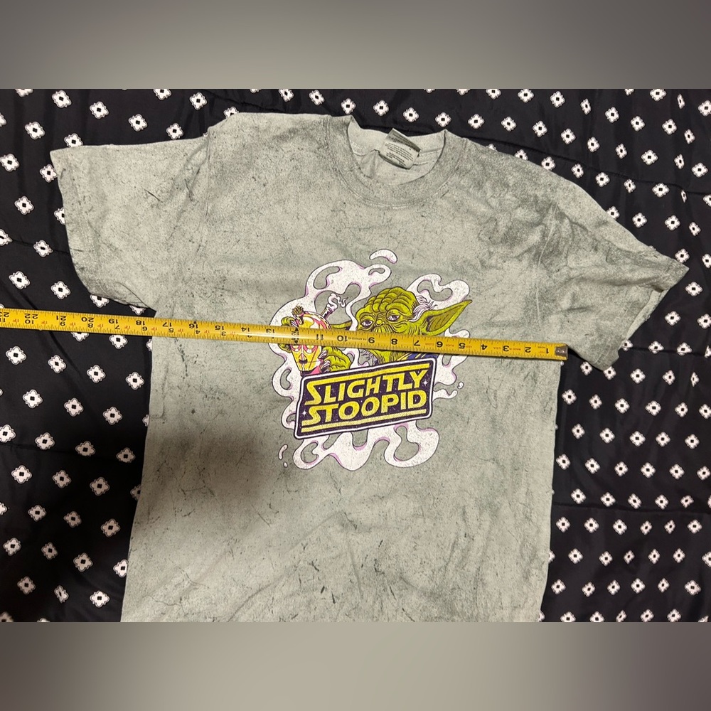 Comfort Colors yoda green Gray slightly stoopid T-Shirt-Size xs/s - Picture 3 of 4